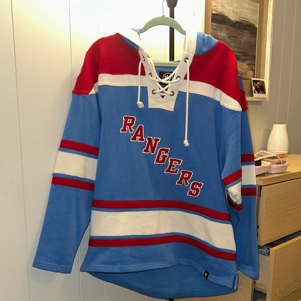 🏒 NY Rangers Centennial Superior Lacer Hoodie
